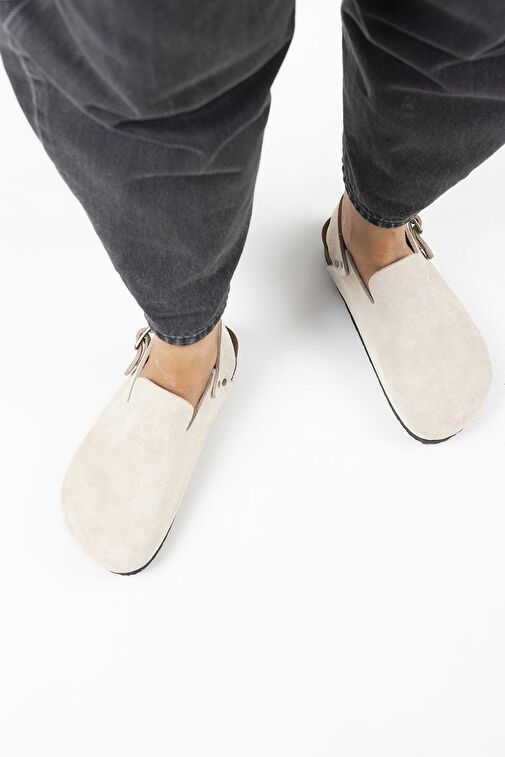 Manijero Bej Kadın Süet Sandalet MNJ.142.04 - Görsel 8