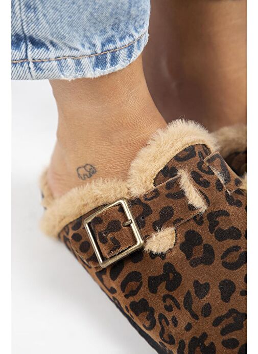 Manijero Taba Kadın Deri Terlik MNJ.156.02 - Görsel 2