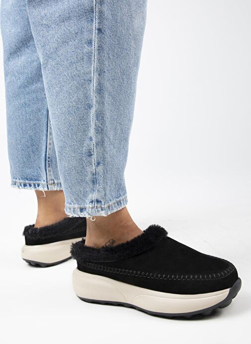 Manijero (Adela Kürklü) Kadın Hakiki Deri Sabo Siyah Terlik - Görsel 7