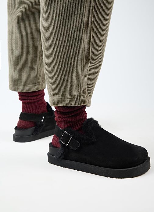 Manijero Siyah Kadın Süet Sandalet MNJ.162.02 - Görsel 3