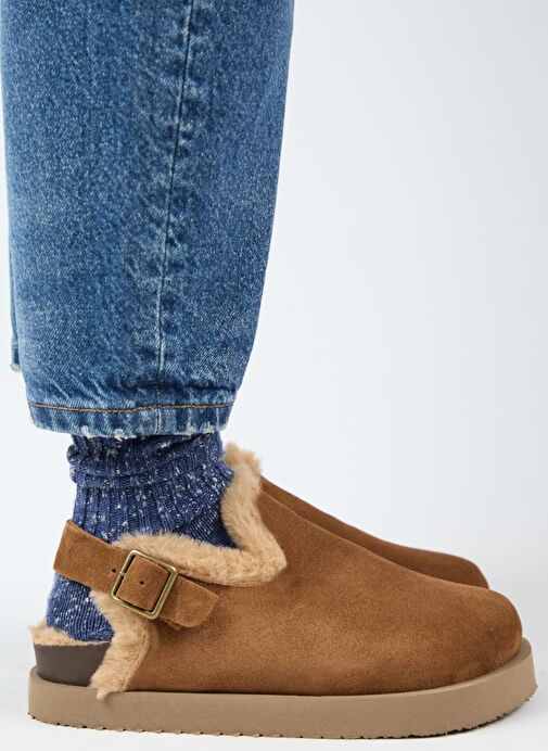 Manijero Taba Kadın Süet Sandalet MNJ.162.04 - Görsel 3