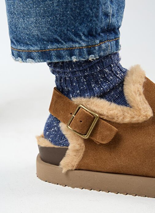 Manijero Taba Kadın Süet Sandalet MNJ.162.04 - Görsel 8