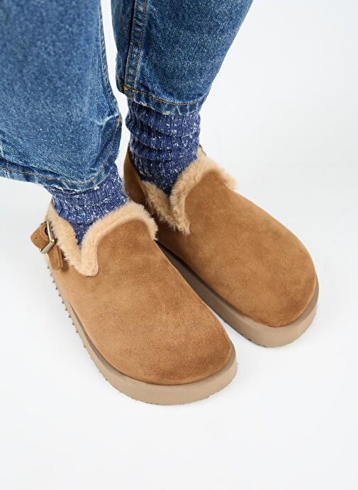 Manijero Taba Kadın Süet Sandalet MNJ.162.04 - Görsel 4