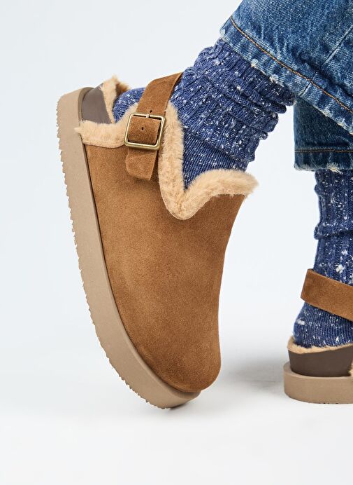 Manijero Taba Kadın Süet Sandalet MNJ.162.04 - Görsel 6