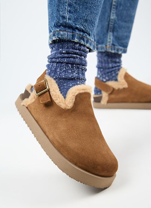 Manijero Taba Kadın Süet Sandalet MNJ.162.04 - Görsel 5