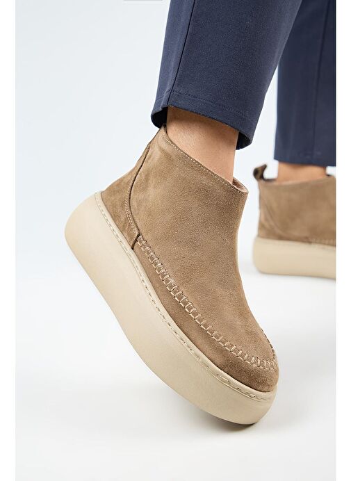 Manijero (Carolina) Kadın Hakiki Deri İçi Kürklü Mini Vizon Bot - Görsel 6