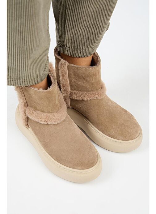 Manijero (Azura) Kadın Hakiki Deri İçi Kürklü Ve Kürk Şeritli Vizon Bot - Görsel 3