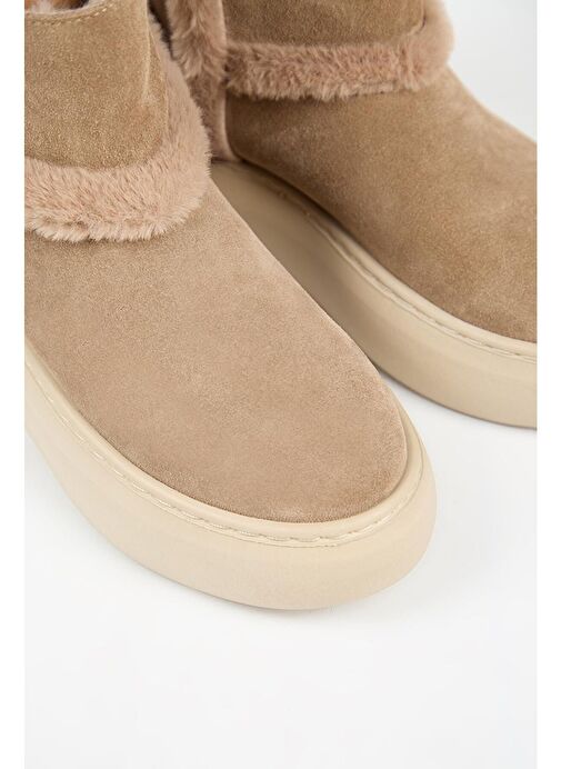 Manijero (Azura) Kadın Hakiki Deri İçi Kürklü Ve Kürk Şeritli Vizon Bot - Görsel 4