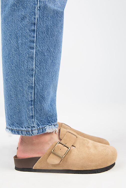 Manijero Kum Kadın Deri Terlik MNJ.119.09 - Görsel 2