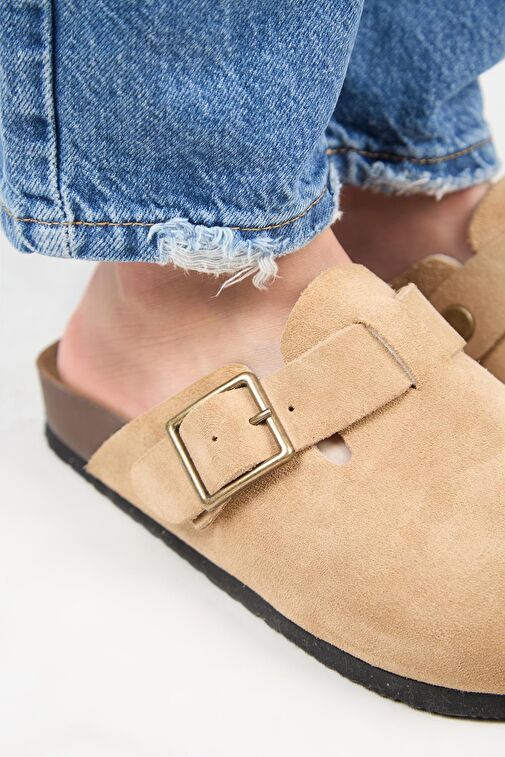 Manijero Kum Kadın Deri Terlik MNJ.119.09 - Görsel 4