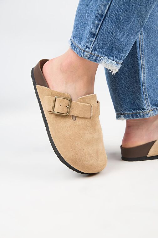 Manijero Kum Kadın Deri Terlik MNJ.119.09 - Görsel 6