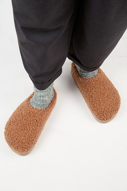 Manijero Taba Kadın Peluş Terlik MNJ.172.01 - Görsel 7