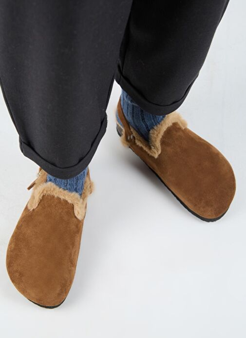 Manijero Taba Kadın Deri - Kürklü Sandalet MNJ.181.03 - Görsel 8