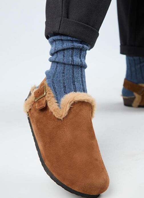 Manijero Taba Kadın Deri - Kürklü Sandalet MNJ.181.03 - Görsel 5