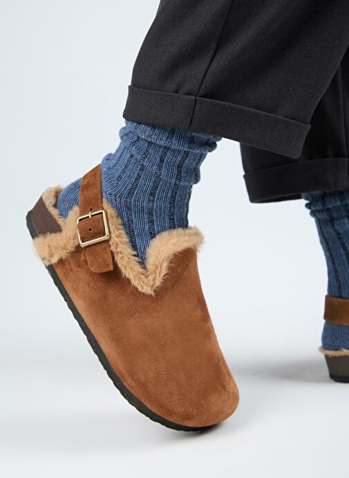 Manijero Taba Kadın Deri - Kürklü Sandalet MNJ.181.03 - Görsel 7