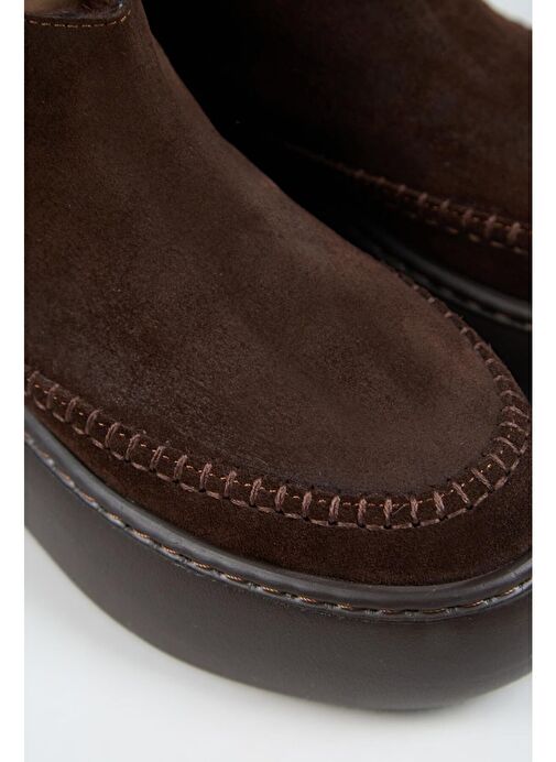 Manijero (Carolina) Kadın Hakiki Deri İçi Kürklü Mini Kahve Bot - Görsel 4