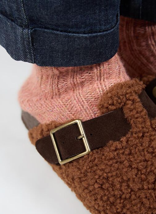 Manijero Kahverengi Kadın Deri Terlik MNJ.101.11 - Görsel 4