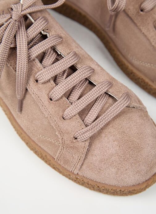 Krahe Chazz Erkek Hakiki Deri Bağcıklı Vizon Sneakers - Görsel 5