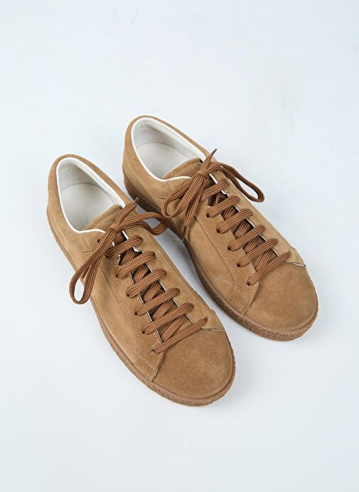 Krahe Chazz Erkek Hakiki Deri Bağcıklı Kum Sneakers - Görsel 4