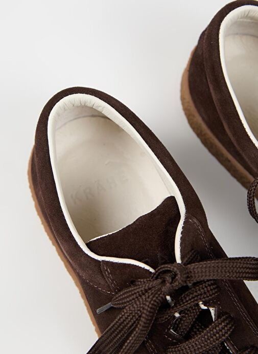Krahe Chazz Erkek Hakiki Deri Bağcıklı Kahve Sneakers - Görsel 7
