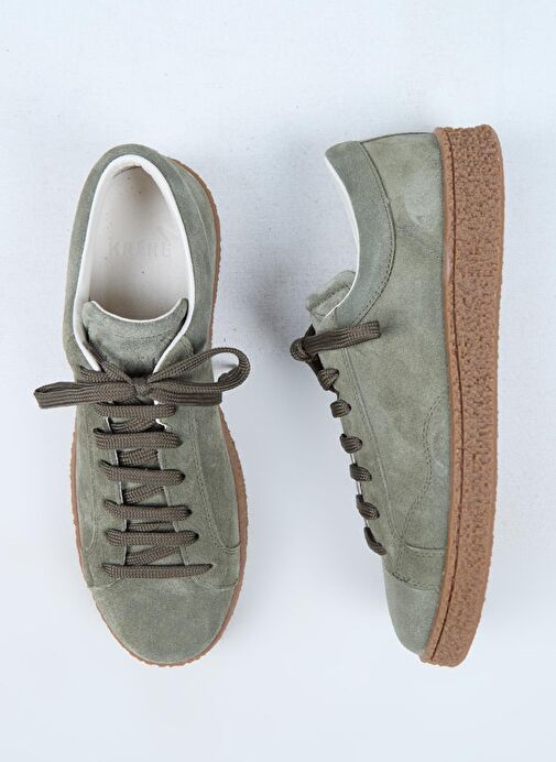 Krahe Chazz Erkek Hakiki Deri Bağcıklı Yeşil Sneakers - Görsel 3