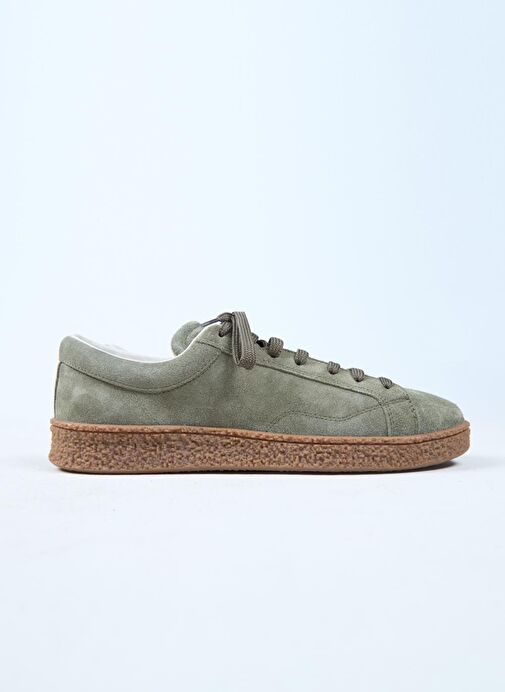 Krahe Chazz Erkek Hakiki Deri Bağcıklı Yeşil Sneakers - Görsel 2