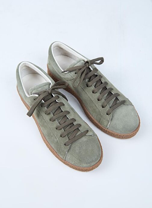 Krahe Chazz Erkek Hakiki Deri Bağcıklı Yeşil Sneakers - Görsel 4