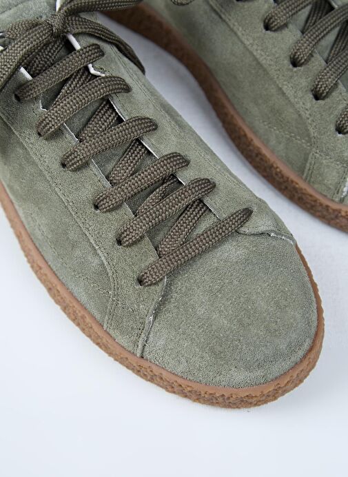 Krahe Chazz Erkek Hakiki Deri Bağcıklı Yeşil Sneakers - Görsel 5