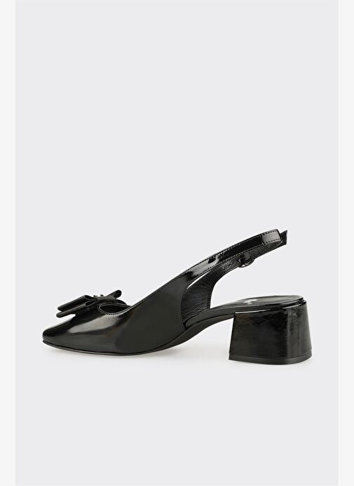 Siyah Deri Kadın Ayakkabı - Görsel 4