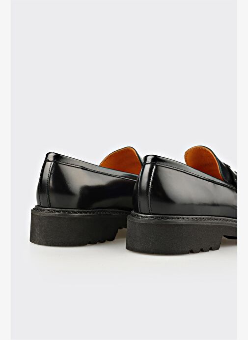 Siyah Deri Erkek Klasik Ayakkabı - Görsel 6