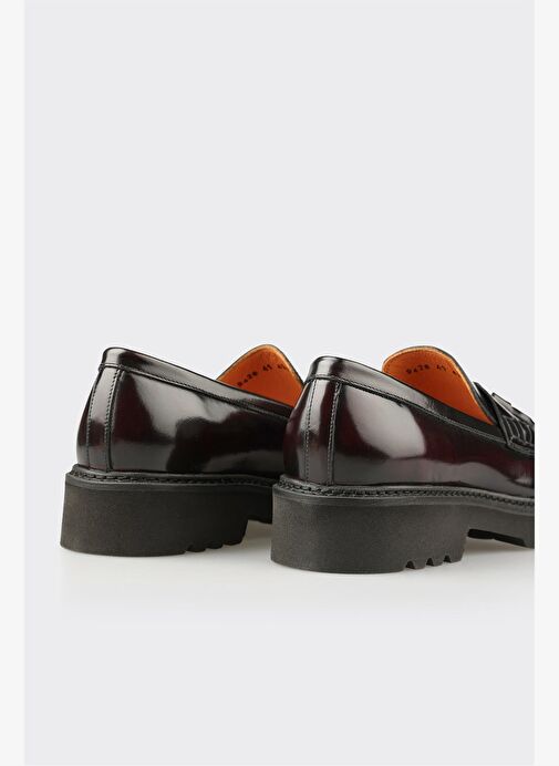 Bordo Deri Erkek Klasik Ayakkabı - Görsel 6