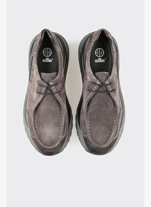 Antrasit Deri Erkek Günlük Ayakkabı - Görsel 5