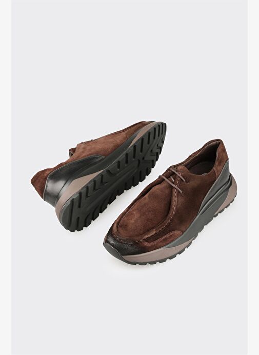 Kahve Deri Erkek Günlük Ayakkabı - Görsel 4
