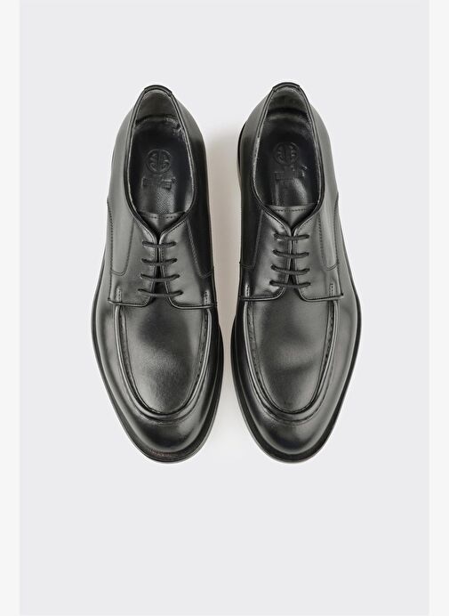 Siyah Deri Erkek Klasik Ayakkabı - Görsel 5