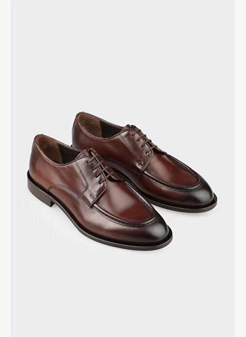 Kahve Deri Erkek Klasik Ayakkabı - Görsel 3