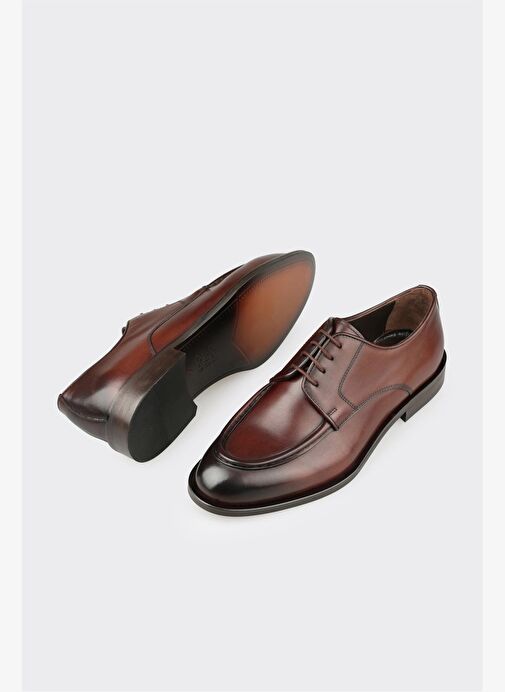 Kahve Deri Erkek Klasik Ayakkabı - Görsel 4