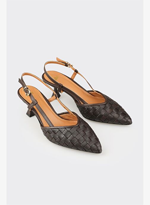 Kahve Deri Kadın Günlük Ayakkabı - Görsel 3