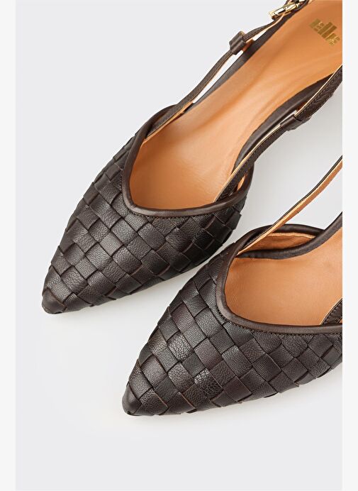 Kahve Deri Kadın Günlük Ayakkabı - Görsel 5