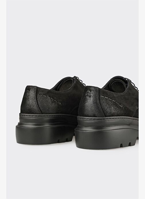 Siyah Deri Erkek Günlük Ayakkabı - Görsel 6