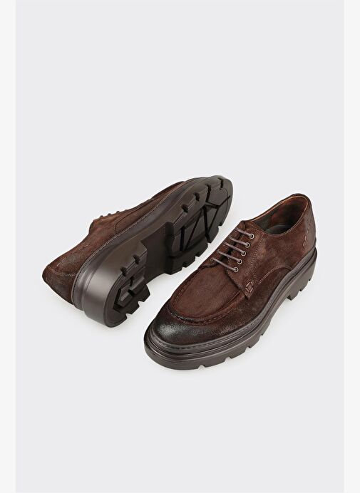 Kahve Deri Erkek Günlük Ayakkabı - Görsel 4