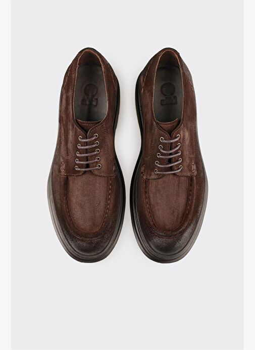 Kahve Deri Erkek Günlük Ayakkabı - Görsel 5