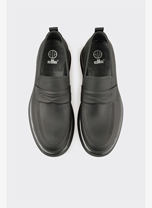 Siyah Deri Erkek Günlük Ayakkabı - Görsel 5