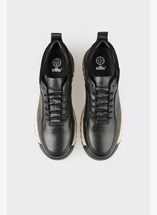 Siyah Deri Erkek Günlük Ayakkabı - Görsel 5
