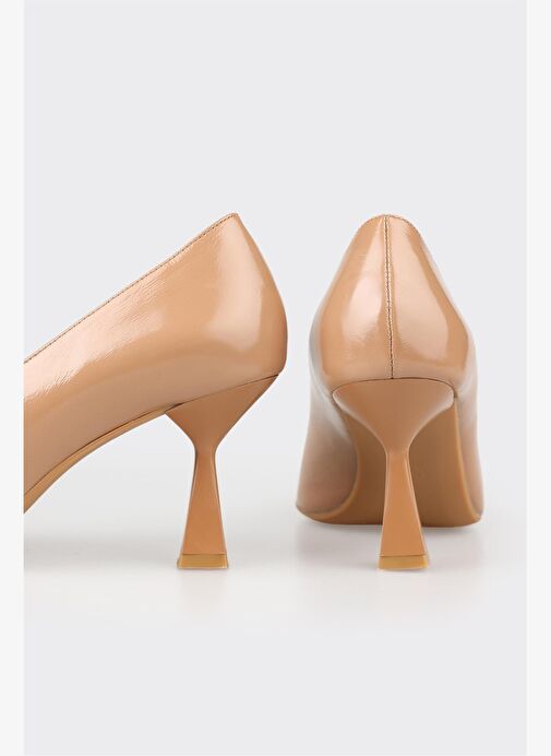 Naturel Deri Kadın Stiletto - Görsel 5