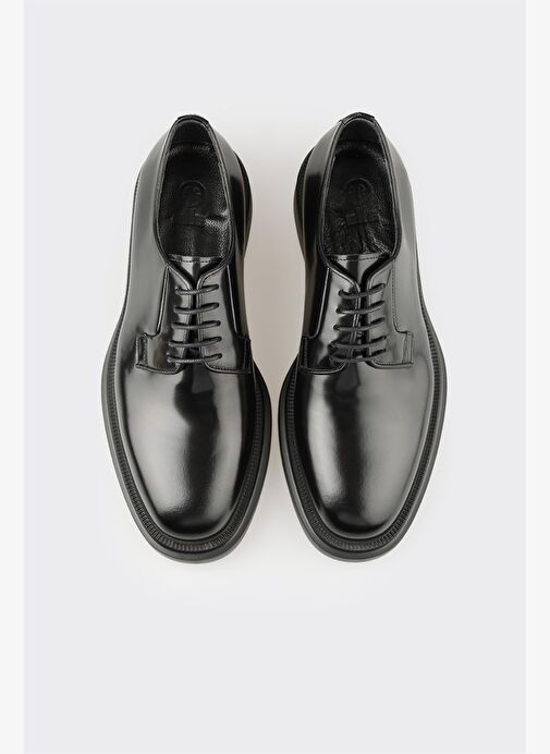 Siyah Deri Erkek Günlük Ayakkabı - Görsel 5