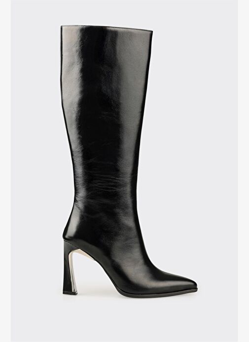 Siyah Deri Kadın Çizme - Görsel 2