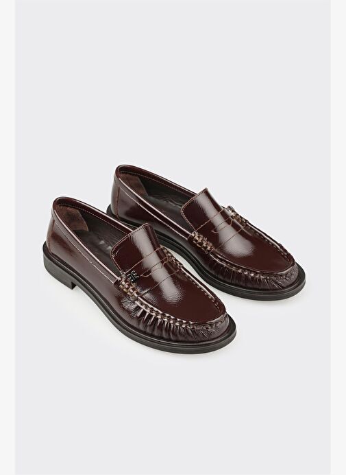 Kahve Deri Kadın Günlük Ayakkabı - Görsel 3