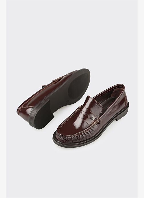 Kahve Deri Kadın Günlük Ayakkabı - Görsel 4