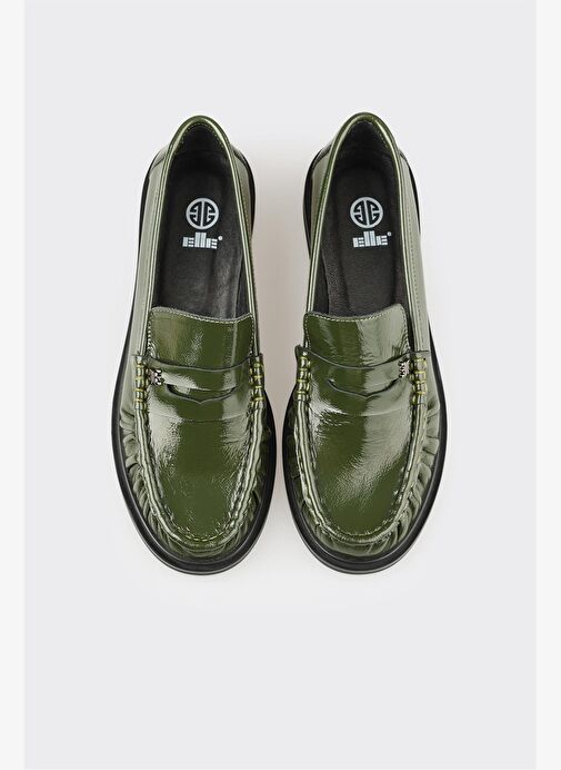 Yeşil Deri Kadın Günlük Ayakkabı - Görsel 5