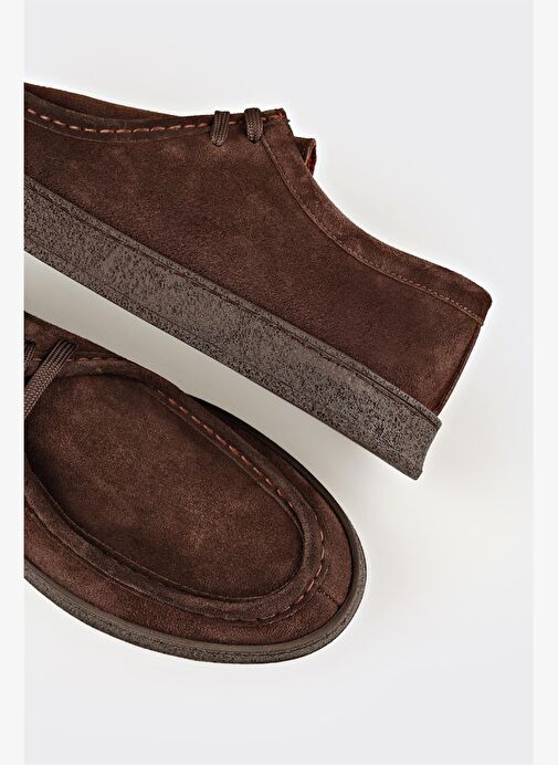 Kahve Deri Erkek Spor Ayakkabı - Görsel 6